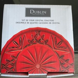 Dublin Collection Red Crystal Coasters